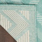 Nourison Home Versatile Aqua Teal 6' x 9' Area Rug - Easy Clean, Non Shedding, Bed Room, Living Room, Dining Room, Kitchen (6' x 9')