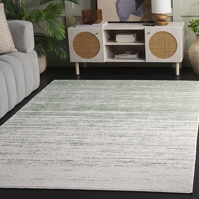 SAFAVIEH Adirondack Collection Area Rug - 5'1" x 7'6", Sage & Ivory, Modern Ombre Design, Non Shedding & Easy to Clean, Ideal for Living Room, Bedroom, Office, Dining Space (ADR113X)