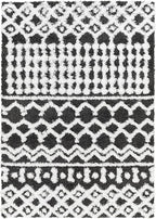 Livabliss Hapsburg Moroccan Shag Area Rug,7'10" x 10'3",Black/White