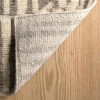 Dash & Albert Hicks Natural Hand Knotted Wool Rug, 7.5 X 9.5 Feet, Ivory Geometric Pattern - Premium Luxury Hotel Quality Soft Breathable Hypoallergenic Machine Washable Easy Care All Season