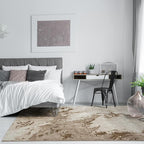 LUXE WEAVERS Marble Swirl Abstract Area Rug, Beige 4x5