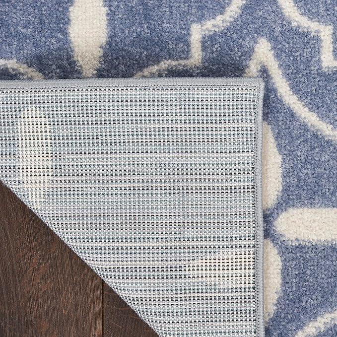 Nourison Home Nourison Essentials Blue Ivory 6' x 9' Area Rug - Easy Clean, Non Shedding, Bed Room, Living Room, Dining Room, Kitchen (6' x 9')