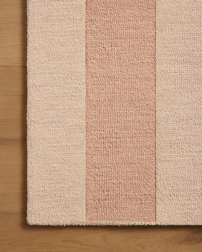 Loloi Leanne Ford Craven Collection CVN-01 Blush/Rose 2'-6" x 9'-9" Runner Rug Geometrical, Patterned, Neutral, Hallway, Kitchen, Mudroom, and Bathroom