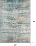 Bavni 5x7 Rug, Modern Machine Washable Rug Non-Slip, Soft Lightweight Area Rug, Stain Resistant Rugs for Living Room, Bedroom, Dining Room, Avocado Green