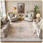 Istana Bedroom Rugs 9x12 - Beige Area Rugs - Foldable Big Rugs for Living Room - Stain Resistant 9 X 12 Rug - Eco-Friendly 9 X 12 Outdoor Rug - Easy to Clean Dining Room Rug 9x12