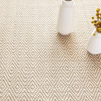 Dash and Albert Cocchi Handwoven Wool Rug, 7.5 X 9.5 Feet, Neutral Geometric Pattern - Premium Luxury Hotel Quality Soft Breathable Hypoallergenic Machine Washable Easy Care All Season Comfortable