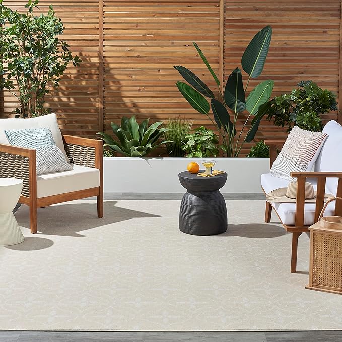 Nourison Home Nourison Essentials Beige Ivory 8' x 10' Area Rug - Easy Clean, Non Shedding, Bed Room, Living Room, Dining Room, Kitchen (8' x 10')