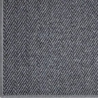 LUMI Ultra Thin Indoor Door Mat for Entrance 24"x36", Non Slip Entryway Mat, Low Profile Doormat, Unique Herringbone Design Carpet for Inside, Patio, Porch, Medium Gray