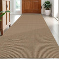 IOHOUZE Washable Runner Rug 3x8 Non Slip Rubber Backed Wide Hallway Runner Entryway Runner Indoor, Woven Kitchen Rugs Cotton Floor Carpet for Hall Entrance Bedroom, Orange/Tan/Brown