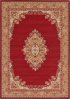 Unique Loom Reza Collection Traditional Persian Style Area Rug, Rectangular 7' 1" x 10' 0", Burgundy/Ivory