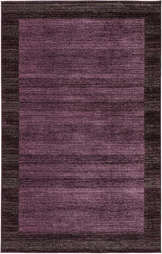 Rugs.com Angelica Collection Rug – 6' x 9' Violet Medium Rug Perfect for Bedrooms, Dining Rooms, Living Rooms