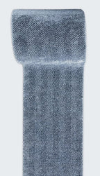 Well Woven Custom Size Hallway & Stair Runner- Harlow Pompeii Blue 31 Inches Wide x 24 Feet Long Runner (31" x 24') Runner Rug - Modern Chevron Pattern, Ultra-Soft, Easy-Clean