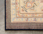 Unique Loom Sialk Hill Collection Area Rug - Washington (9' 10" x 13' Rectangle Navy Blue/Cream)
