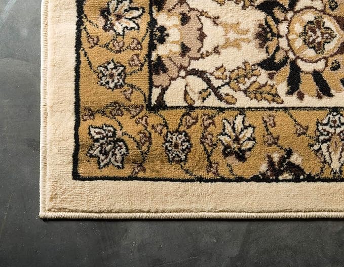 Unique Loom Espahan Collection Area Rug - Cape Cod (5' 3" x 8' Rectangle, Ivory/ Beige)