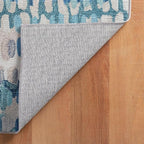 Dash & Albert Paint Chip Multi Machine Washable Rug, 7.5 X 9.5 Feet, Blue/Green Geometric Pattern