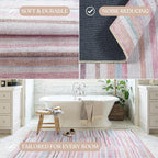 Fame Living Washable Area Rug. Modern Farmhouse. Vintage. Turkish. Bohemian. Distressed. Oriental. Traditional. Rugs for Living Room. Dining. Bedroom. Office. Entryway. Foyer. (865MM, 9' x 12')