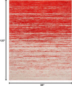 SAFAVIEH Area Rug 8x10 - Adirondack Collection - Large - Orange & Grey, Modern Ombre Design, Non Shedding & Easy to Clean, Ideal for Living Room, Bedroom, Office, Dining Space (ADR113P)