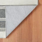 Dash & Albert Bowman Stripe Grey Machine Washable Rug, Runner-2.5 X 8 Feet, Grey Stripe Pattern