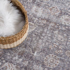 Bloom Rugs Washable 3' x 5' Rug - Brown/Dark Gray Traditional Area Rug for Living Room, Bedroom, Dining Room, and Kitchen - Exact Size: 3' x 5'