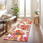 Rugshop Multi Bright Flowers Non Slip Non-Shedding Runner Rug for Hallway, Kitchen and Entryway, 2'7" x 6'