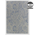 FH Home Outdoor Rug - Waterproof Easy to Clean Stain Resistant - Patio Indoor Outdoor Porch Deck Balcony Entryway - Distressed Farmhouse - Granada - Blue - 5ft 2in x 7ft 6in