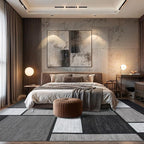 Rugshop Modern Geometric Gray Area Rug, Fade-Resistant Carpet for Large Living Room, Dining Room, or Open Space, 10' x 14'