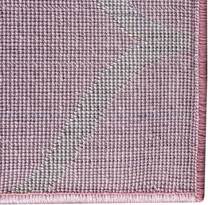Rugs.com Lattice Frieze Collection Rug – 10' x 14' Light Pink Medium Rug Perfect for Living Rooms, Large Dining Rooms, Open Floorplans