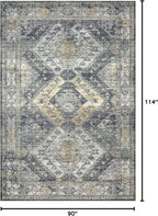 Loloi II Skye Collection SKY-09 Graphite/Silver 7'-6" x 9'-6" Area Rug