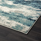 LUXE WEAVERS Modern Abstract Art Light Blue 4x5 Area Rug