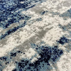 LUXE WEAVERS Modern Abstract Art Light Blue 4x5 Area Rug
