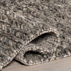 Nuloom Penelope Grey/Brown, 6' x 9', Hand-Braided, Wool & Cotton, Soft and Textured, High Traffic, Stain Resistant, Easy Clean, Durable Area Rug for Bedroom, Living Room, Dining, Foyer, Entryway
