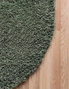 Unique Loom Davos Shag Collection Area Rug - Solid (3' 3" x 5' 3" Oval, Sage)