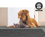 FH Home Flat Woven Outdoor Rug - Waterproof, Easy to Clean, Stain resistant - Premium Polypropylene Yarn - Bordered Moroccan - Patio, Deck,Porch,Balcony,Laundry - Accra - Charcoal - 3ft 11in x 5ft 6in