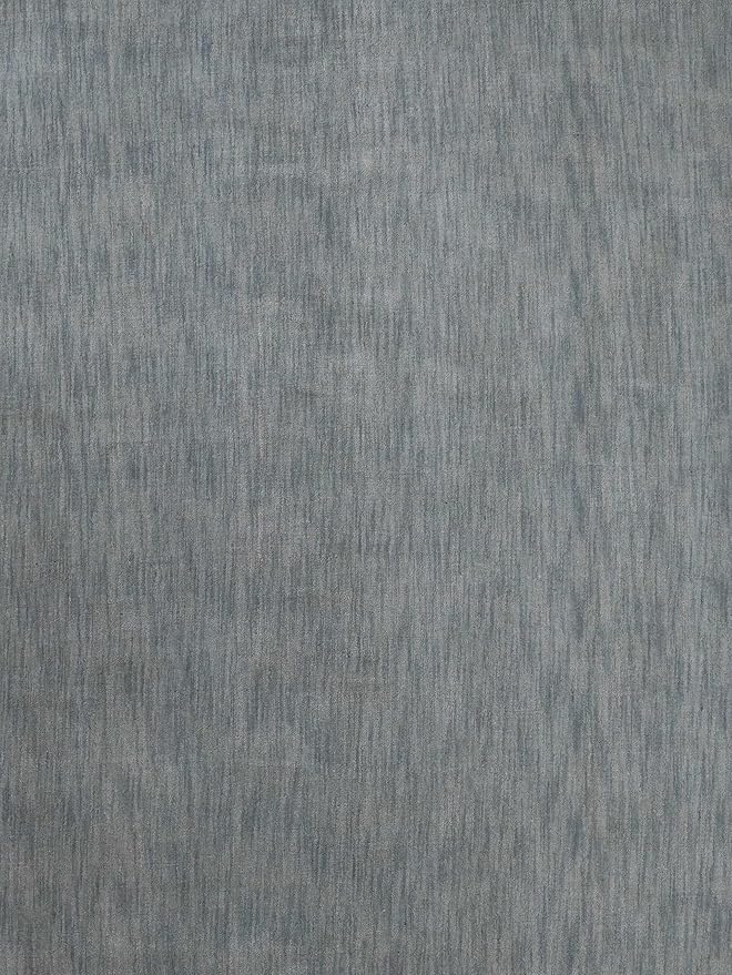 Hand Knotted Loom Wool ECO-Friendly Area Rugs - 6'x6', Square, Light Blue Color, Solid Plain Design, High Pile Handmade Anti Skid Area Rugs for Living Room, Bed Room (L00111)