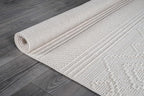 Beverly Rug Micro Loop Area Rug White 8x10 Modern Luxury Soft Boho Geometric Durable Indoor Area Rugs for Living Dining Room Office Stain Resistant Non Shedding Casual Indoor Carpet White 8 x 10