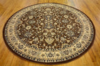 Unique Loom Sialk Hill Collection Area Rug - Washington (7' 10" Round Brown/Black)