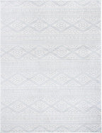 SAFAVIEH Area Rug 8x10 - Tulum Collection - Large - Light Grey & Ivory, Moroccan Boho Tribal Design, Non-Shedding & Easy to Clean, Ideal for Living Room, Bedroom, Dining Space (TUL272F)