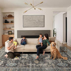 Area Rug Non Slip Machine Washable Ultra Soft Living Room/Bedroom/Kitchen/Outdoor/Classroom Silver, 8'×10'