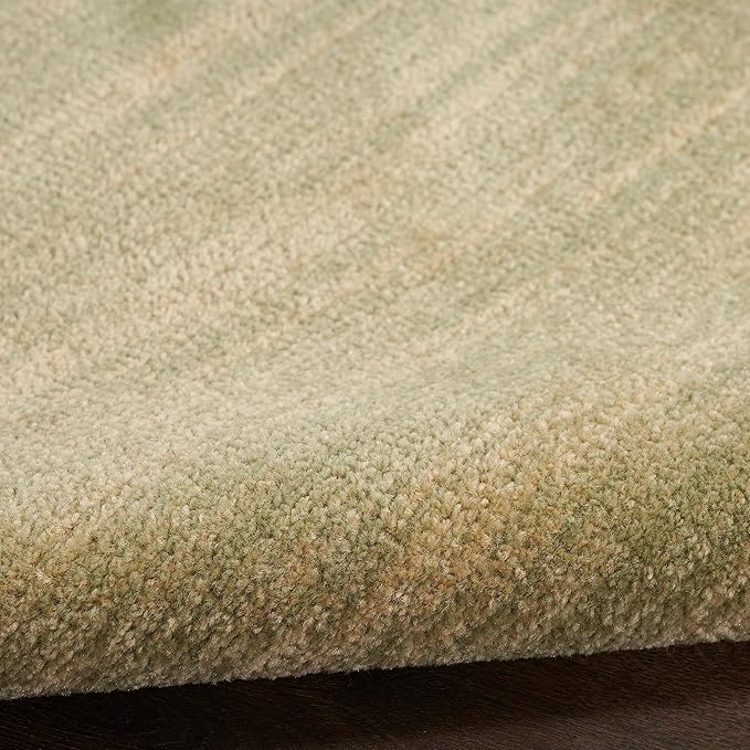 Nourison Home Nourison Essentials Green Gold 2'2" x 7'6" Area Rug - Easy Clean, Non Shedding, Bed Room, Living Room, Dining Room, Kitchen (8' Runner)