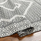 Mark&Day Wool Rugs, 4x6 Nishnabotny Cottage Dark Gray Area Rug, Grey Beige Carpet for Living Room, Bedroom or Kitchen (3'6" x 5'6")