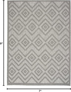 Nourison Home Versatile Silver Grey 5' x 7' Area Rug - Easy Clean, Non Shedding, Bed Room, Living Room, Dining Room, Kitchen (5' x 7')
