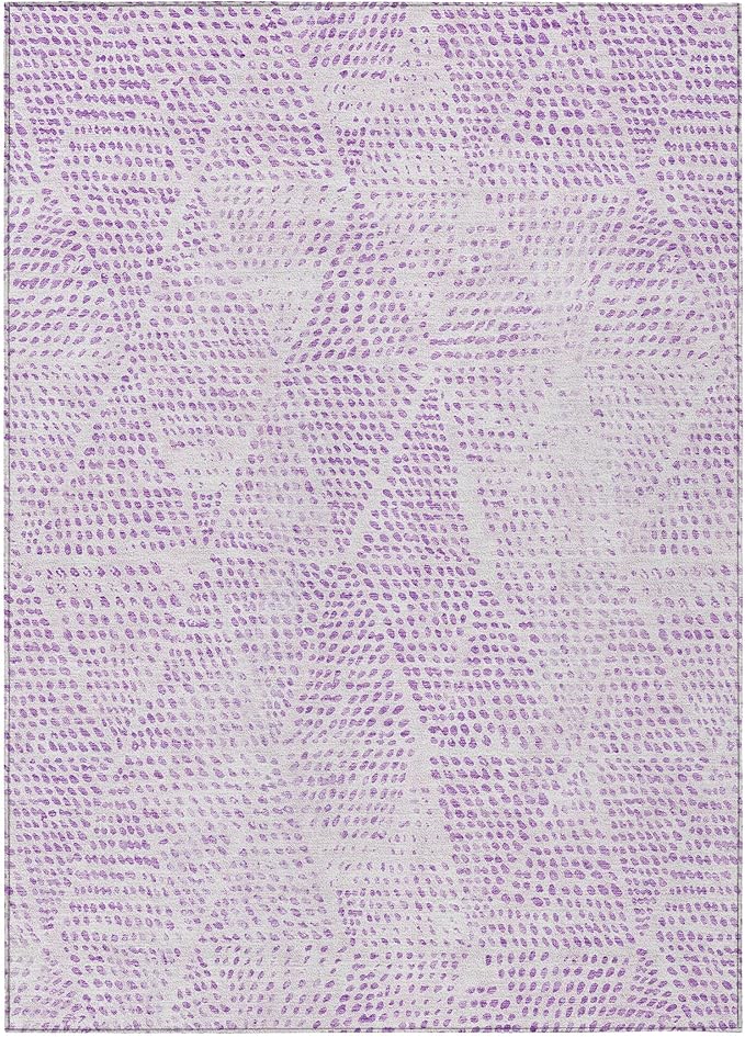 Addison Rugs Chantille ACN591 Purple 9' x 12' Indoor Outdoor Area Rug, Easy Clean, Machine Washable, Non Shedding, Bedroom, Living Room, Dining Room, Kitchen, Patio Rug