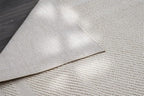 CAMILSON Micro Loop Rug 8x10 Modern Luxury Bordered Area Rugs Soft High and Low Pile Stain Resistant Easy-Cleaning Non-Shedding for Living Room Office Indoor Carpet (8 x 10 / White)