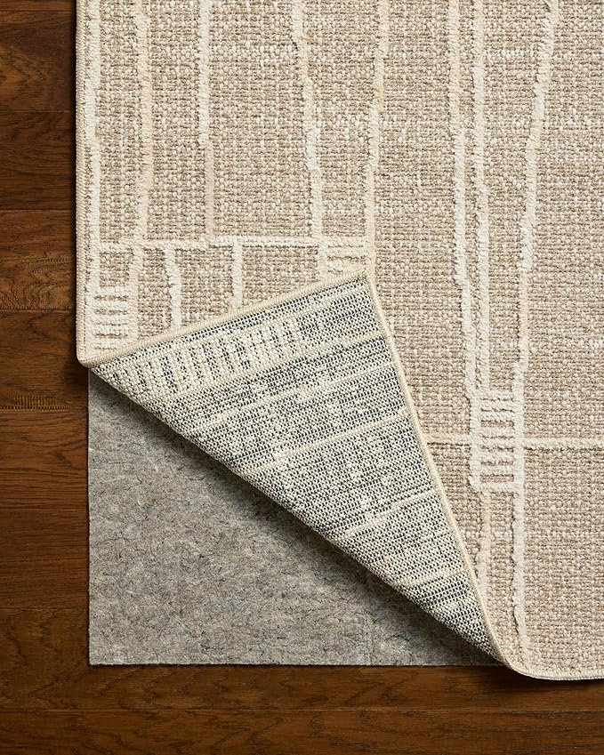 Loloi Amber Lewis Bexley Collection BEX-05 Mushroom/Natural 2'-7" x 10'-0" Runner Rug Neutral, Textured, Living, Bedroom, Dining, Carpet