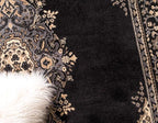 Unique Loom Reza Collection Traditional Persian Style Area Rug, 3 ft x 16 ft 5 in, Black/Beige