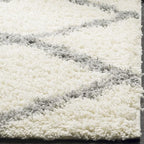 SAFAVIEH Dallas Shag Collection Area Rug - 10' x 14', Ivory & Grey, Trellis Design, Non-Shedding & Easy Care, 1.5-inch Thick Ideal for High Traffic Areas in Living Room, Bedroom (SGD257F)