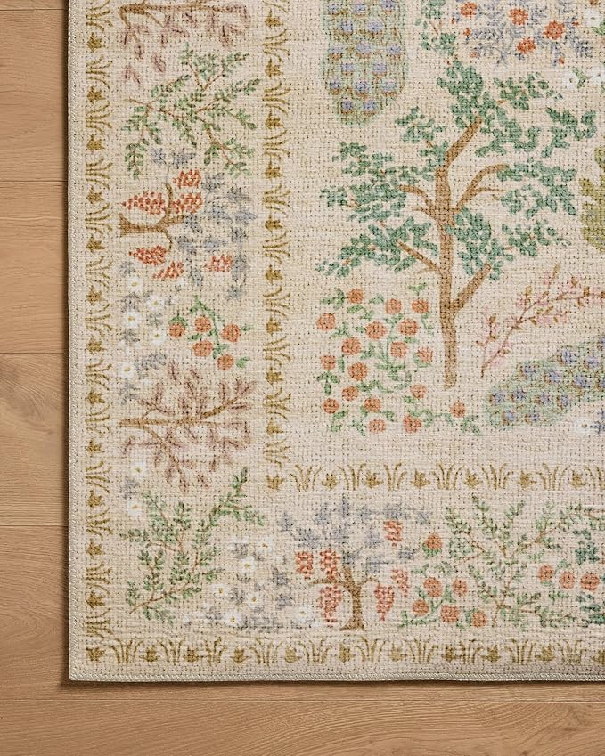 Loloi Rifle Paper Co. Canopy Collection CNP-05 Ivory 5'-0" x 7'-6" Area Rug