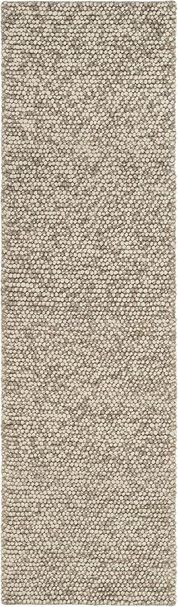 SAFAVIEH Natura Collection Runner Rug - 2' x 6', Beige, Handmade Wool Blend, Textured Design, Ideal for Hallway, Bedroom, Foyer (NAT620B)