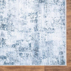 Bloom Rugs Caria Washable Non-Slip 6x9 Rug - Blue/Gray Modern Abstract Area Rug for Living Room, Bedroom, Dining Room, and Kitchen - Exact Size: 6' x 9'