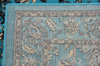 Unique Loom Sialk Hill Collection Area Rug - Washington (2' 7" x 10' Runner Turquoise/Black)